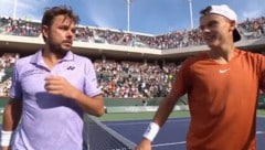 Stan Wawrinka (li.) gegen Holger Rune - die beiden werden wohl keine Freunde mehr. (Bild: twitter.com/Olly_Tennis_)