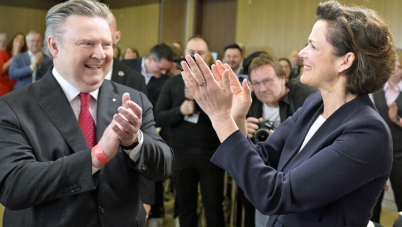 Bestärkten in Doskozils Burgenland ihre parteiinterne Achse: Rendi-Wagner und Ludwig (Bild: APA/ROBERT JAEGER)