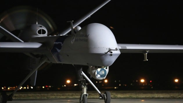Die MQ-9 Reaper ist eine Drohne des US-amerikanischen Herstellers General Atomics. Sie dient in erster Linie der Luftnahunterstützung und wurde unter anderem von den Vereinigten Staaten und der Royal Air Force in Afghanistan eingesetzt. (Bild: 2013 Getty Images)