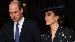 Prinz William und Prinzessin Kate beim Verlassen der Westminster Abbey nach den Feierlichkeiten zum Commonwealth Day 2023. (Bild: APA/Photo by ADRIAN DENNIS/AFP)