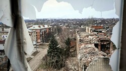 Seit Monaten ist Bachmut in der Ostukraine heftig umkämpft, die Stadt wird immer weiter zerstört. (Bild: Associated Press)