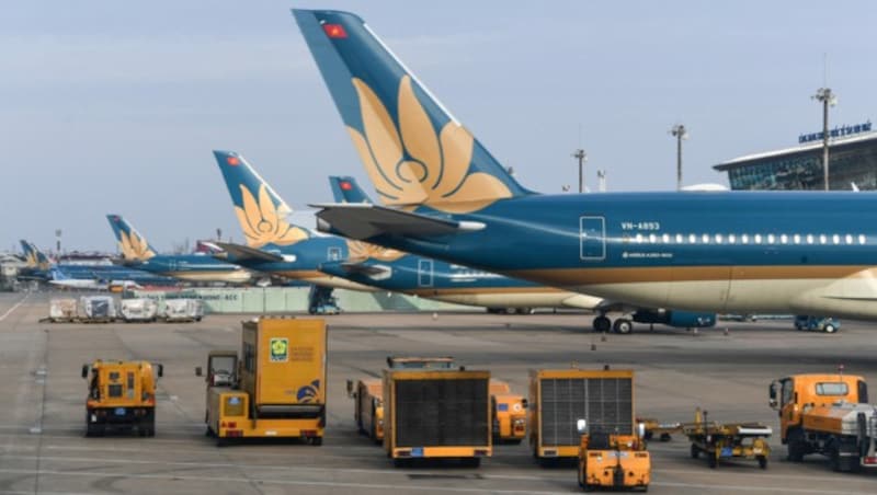 Maschinen der Vietnam Airlines in Ho Chi Minh Stadt (Bild: AFP)