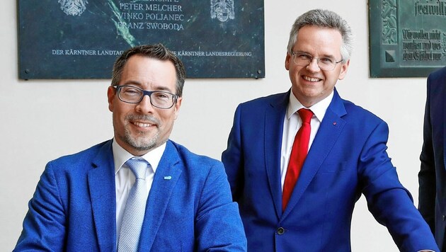 Markus Malle und Andreas Scherwitzl sind die geheimen Koalitionsbosse. (Bild: Gerd Eggenberger)