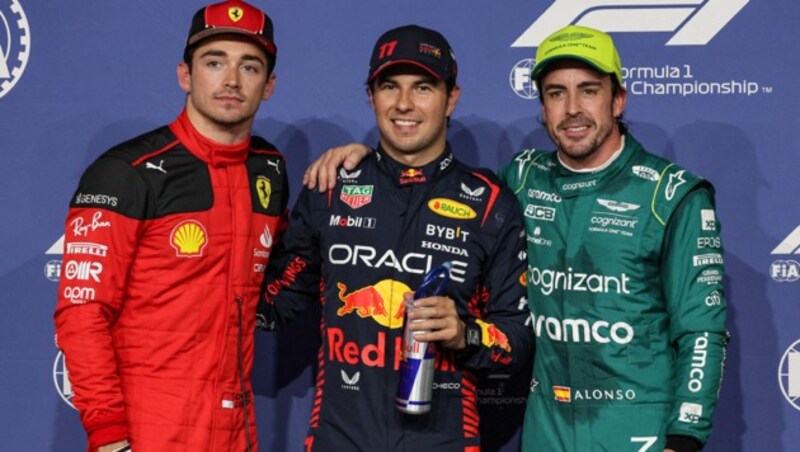 Sergio Perez, Charles Leclerc, Fernando Alonso (Bild: AFP or licensors)