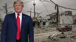 Kurz nach US-Präsident Donald Trumps Sager, der Gazastreifen könnte zur „Riviera des Ostens“ werden, lässt er mit einer neuen Wortspende in Hinblick auf die Ukraine aufhorchen. (Bild: Aris Messinis / AFP, Krone KREATIV)