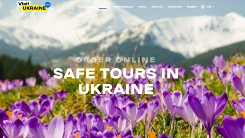 Angeboten werden auch „sichere Touren in der Ukraine“. (Bild: visitukraine.today (screenshot))