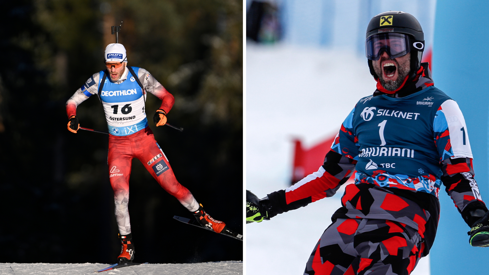 Machen weiter: Biathlon-Tausendsassa Simon Eder (links) und Snowboard-Weltmeister Andreas Prommegger. (Bild: Krone Kreativ/GEPA)
