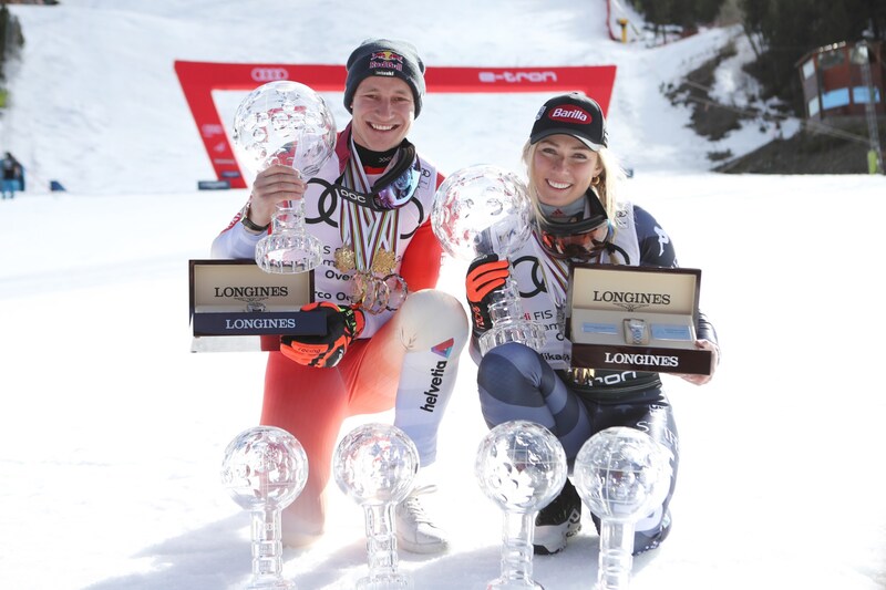 Marco Odermatt und Mikaela Shiffrin (Bild: GEPA pictures)