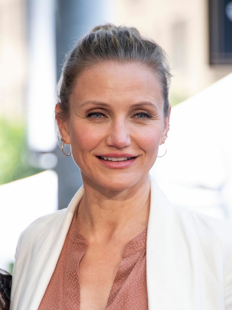 Cameron Diaz im Mai 2019 bei der „Walk of Fame“-Zeremony für Lucy Liu (Bild: APA/Photo by VALERIE MACON/AFP)