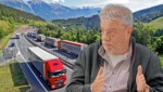 2,5 millones de camiones circulan por el Tirol cada año.  Según Transit Forum, un millón de ellos aguanta los desvíos porque el mechero es barato.  (Imagen: Christof Birbaumer)