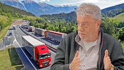 2,5 Millionen Lkw rollen pro Jahr durch Tirol. Eine Million davon nehmen laut Transitforum ...