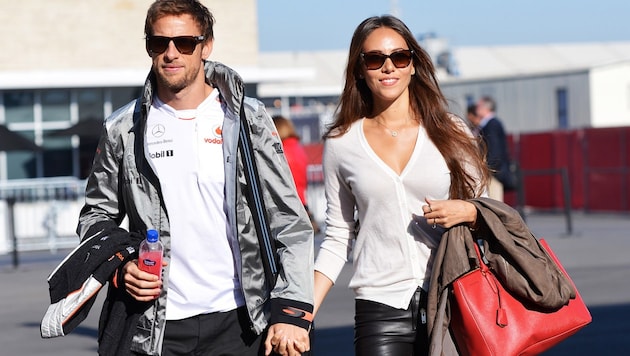 Jenson Button und Jessica Michibata im Jahr 2012 (Bild: GEPA pictures)