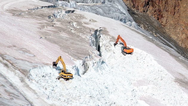 Gehen die Pläne durch, rollen die Bagger am Pitztaler Gletscher an. (Bild: Vincent Sufiyan/WWF)