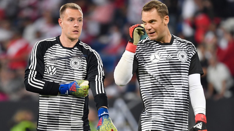 Marc-Andre ter Stegen (links) dürfte wohl Neuers Nachfolger werden. (Bild: Frank Hoermann / dpa Picture Alliance / picturedesk.com)