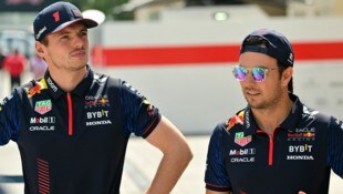 Max Verstappen (l.) und Sergio Perez (r.) (Bild: APA/AFP/ANDREJ ISAKOVIC)