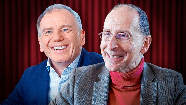 Armin Wolf und Peter Filzmaier wie das Publikum sie selten erlebt (Bild: Reinhard Holl, stock.adobe.com, Krone KREATIV)