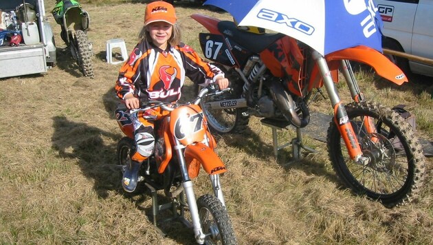 Elena Kapsamer hat bereits als kleines Kind die Liebe zum Motocross entdeckt. (Bild: zVg)