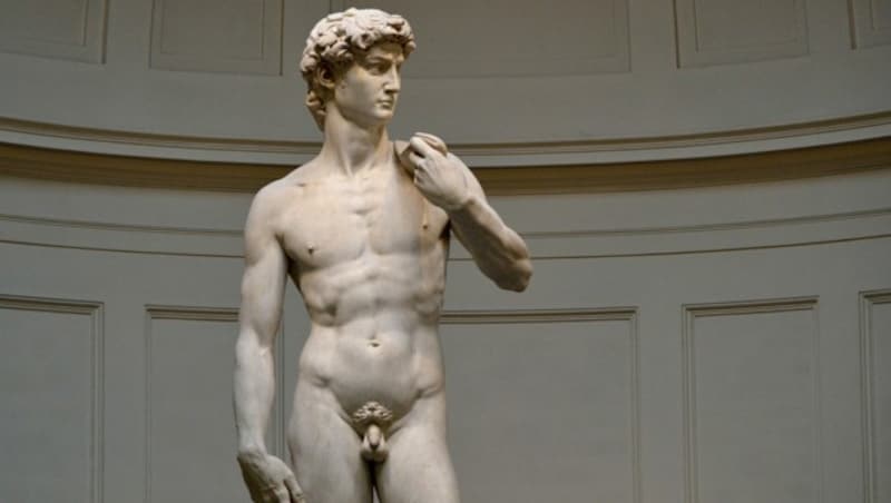 Das Original der David-Statue (Bild: APA/AFP/ALBERTO PIZZOLI)