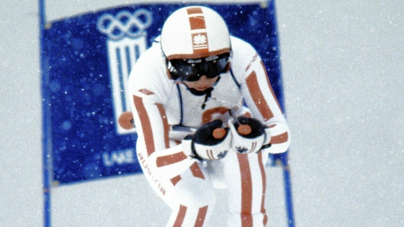 Moser-Pröll auf dem Weg zum Olympiasieg 1980 (Bild: Schaadfoto/Werek)