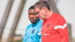 David Alaba (l.) und ÖFB-Teamchef Ralf Rangnick (Bild: GEPA)