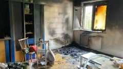 Die Wohnung wurde stark in Mitleidenschaft gezogen. (Bild: FF Roßbach)