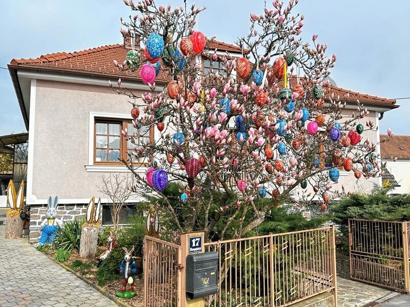 In diesem Haus wohnt Irene Konrad, die Gehilfin des Osterhasen. (Bild: Christian Schulter)