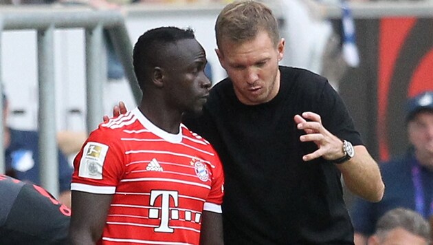 Sadio Mane und Julian Nagelsmann (Bild: AFP or licensors)