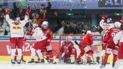 Enttäuschte Gesichter beim KAC, Gegner Salzburg jubelte. (Bild: GEPA pictures)