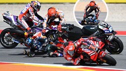 Marc Marquez steht nach dem MotoGP-Rennen in Portimao im Fokus. (Bild: APA/AFP/PATRICIA DE MELO MOREIRA, Krone KREATIV)