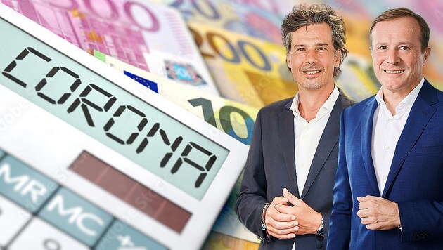 Reisebüro-Sprecher Gregor Kadanka (li.) hofft, dass Cofag-Vorstand Ulrich Zafoschnig (re.) kein Geld zurückfordern muss. (Bild: Zwefo, Cofag, stock.adobe.com, Krone KREATIV)