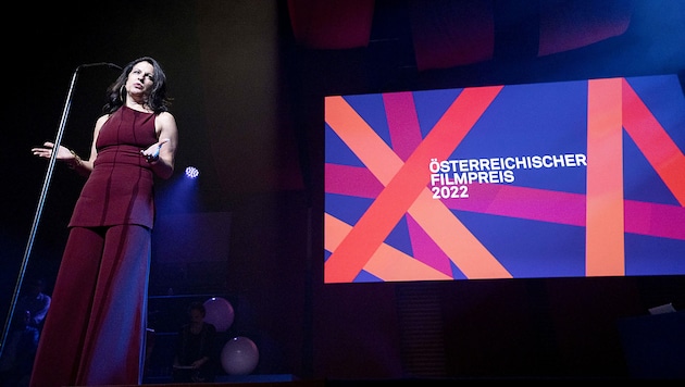 Filmakademie-Geschäftsführerin Katharina Albrecht-Stadler bei der Vergabe des Österreichischen Filmpreises im Vorjahr (Bild: APA/TOBIAS STEINMAURER)