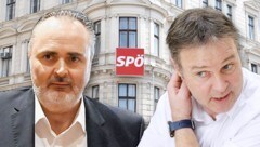 Weder Doskozil (li.) noch Babler steht der Liesinger Clique nahe. (Bild: APA, Krone KREATIV)