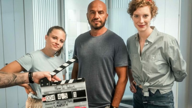 Jasna Fritzi Bauer als Liv Moormann, Dar Salim als Mads Andersen und Luise Wolfram als Linda Selb (v. l.) bilden seit dem Jahr 2020 das „Tatort“-Team Bremen. (Bild: Radio Bremen)