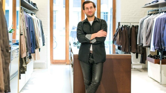 Mode-Mastermind Karl Markus Pusztai in seinem neuen Store in der Linzer Marienstraße. (Bild: Einöder Horst)