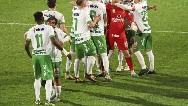 Lustenau feierte in Hartberg einen nicht unverdienten 1:0-Auswärtssieg. (Bild: GEPA pictures)
