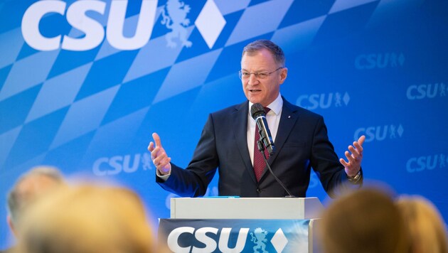 LH Thomas Stelzer bei seiner Rede vor der CSU Niederbayern (Bild: Peter C.Mayr)