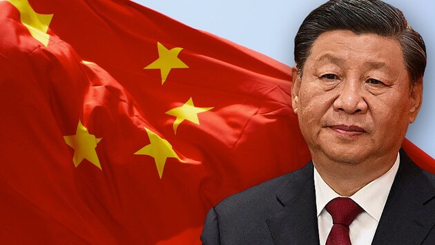 Mit Krediten in Milliardenhöhe schafft Chinas Staatspräsident Xi Jinping wirtschaftliche und politische Abhängigkeiten (Bild: flickr/maxbraun, APA, Krone KREATIV)