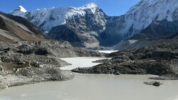 Der Imja Gletschersee im Himalaya im Jahr 2018 (Bild: Prakash MATHEMA / AFP)