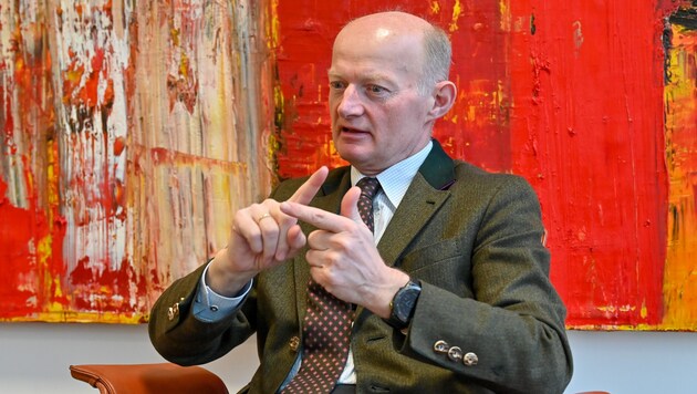 „Wir setzen unseren Expansionskurs fort“, betont Franz Gasselsberger, der mit der Oberbank die siebentgrößte Bank in Österreich führt. Teilzeitkräfte will er nun zu mehr Arbeit motivieren. (Bild: Harald Dostal)