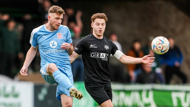 Bernhard Huttmann (li.) war mit einem Doppelpack Matchwinner. (Bild: Richard Purgstaller)