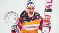 Ex-Weltcup-Gesamtsiegerin Eva Pinkelnig will nach einer gelungenen Vorbereitung wieder „weit springen und laut jubeln“. (Bild: GEPA pictures)