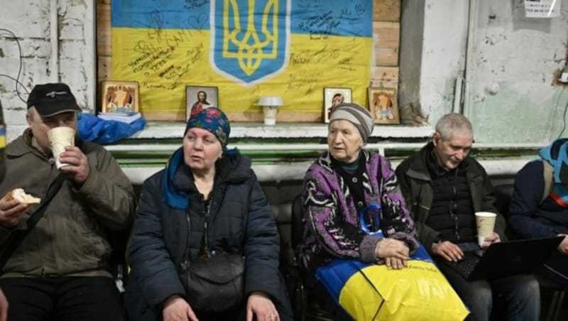 Kiew hatte zuletzt Ukrainer in besetzten Gebieten zur Flucht aufgefordert. (Bild: AFP)