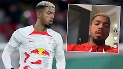 Leipzig-Profi Benjamin Henrichs wurde nach dem Pokal-Sieg über Borussia Dortmund Opfer von Hass-Nachrichten und zeigte diese öffentlich auf seinem TikTok-Kanal. (Bild: APA/AFP/Tiktok@bennyhenrichs/krone.at-kreativ)