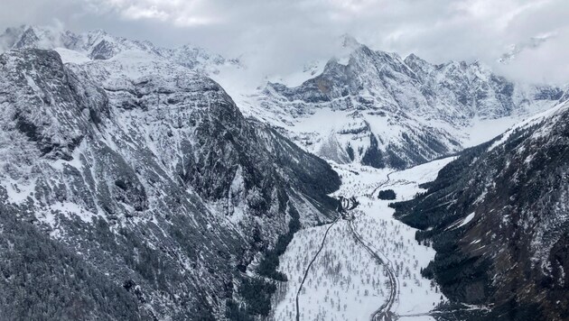 Nach dem Lawinenabgang im Karwendel konnte zum Glück rasch Entwarnung gegeben werden. (Bild: zoom.tirol)