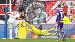 Benjamin Sesko (Salzburg) blieb beim Elfmeter in der Nachspielzeit eiskalt. (Bild: GEPA pictures)