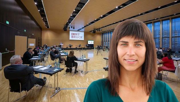 Janine Bex brach im Innsbrucker Gemeinderat in Tränen aus. (Bild: Liebl Daniel, Krone KREATIV)