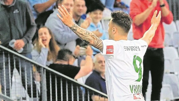 Die Wattener Fans liebten ihn: Giacomo Vrioni. Der erste grün-weiße Torschützen-König in der rot-weiß-roten Bundesliga. (Bild: Birbaumer Christof)