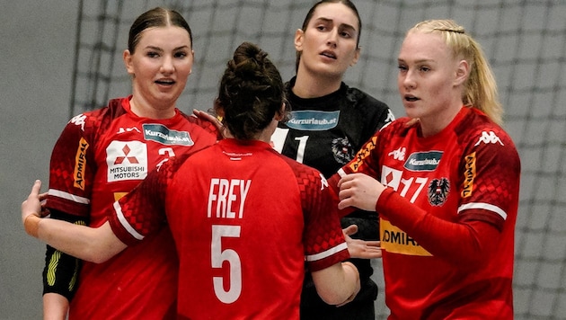 Österreichs Handball-Damen (Katarina Pandza, Sonja Frey, Lena Ivancok und Johanna Reichert) bekommen eine neue Trainerin. (Bild: GEPA pictures)