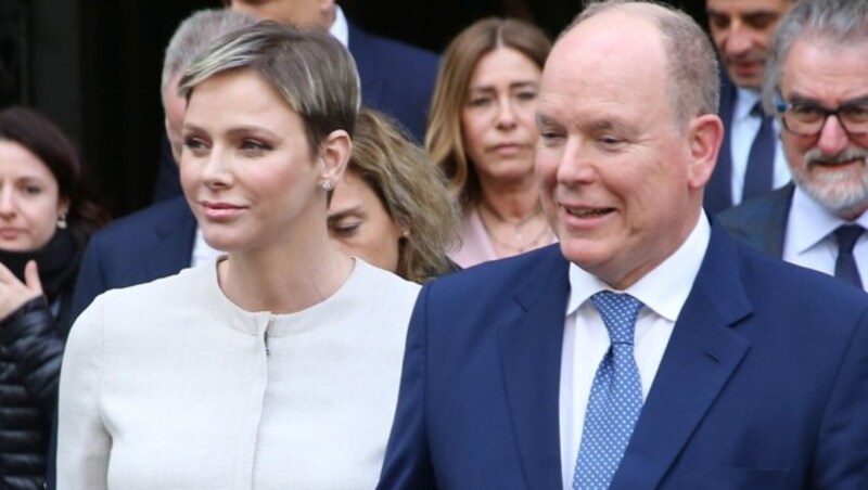 Fürstin Charlene und Fürst Albert in Florenz (Bild: New Press Photo / PA / picturedesk.com)