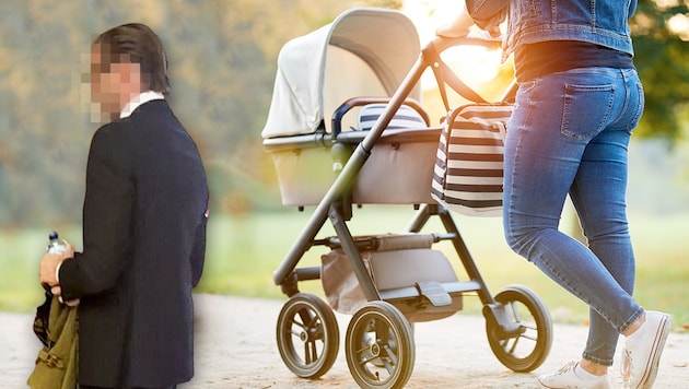Laut dem angeklagten Paar hätte das Opfer nur mit dem Baby spazieren gehen müssen. (Bild: Sophie Pratschner, stock.adobe.com, Krone KREATIV)